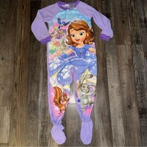 Disney SOFIA THE FIRST  5T Girls BLANKET SLEEPER Footed Pajamas Pjs PRINCESS